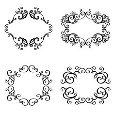 Vector Decorative Ornamental Frame for Text N4