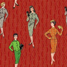 Retro fashion seamless background N3