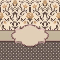 Vintage vector flower frame N187
