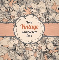 Stylish floral background with frame N4