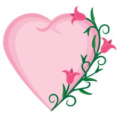 heart frame with flowers N2