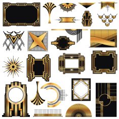 Art Deco Vintage Frames and Design Elements N11