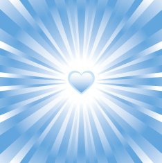 Blue glowing heart background