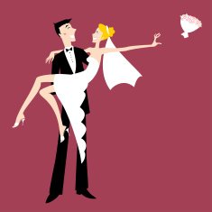 comic wedding invitation