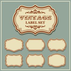 Vector set vintage labels N12