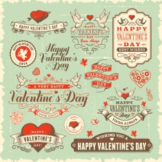 Valentine's day label set N4