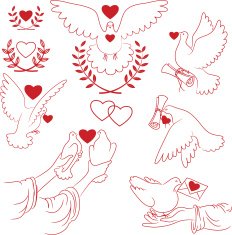 doves and hearts N2