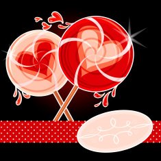 Two Valentine Lollipops