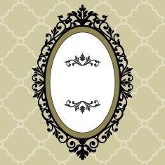 Decorative oval vintage frame N2