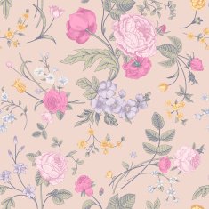Seamless vector classic pastel romantic pattern