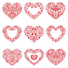 Stylized Heart Set