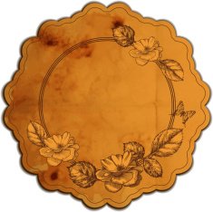 Vintage old frame is decorated with roses Vector illustration