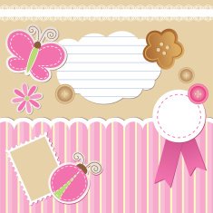 set of scrapbook elements
