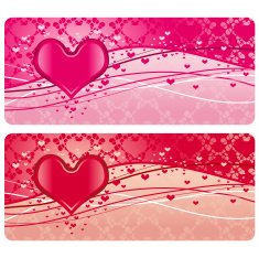two valentine bunners