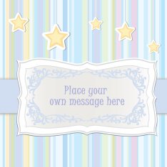 Floral gift card with stars and copy space N2