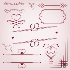 Valentine's day vector decorations