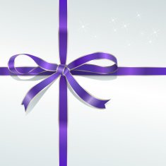 Purple Satin Bow