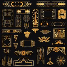 Art Deco Vintage Frames and Design Elements N13