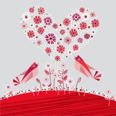 Valentine's Card (Couple Cute Birds) N2