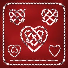 Heart shape rope knots N2