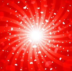 Love burst background