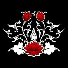 Vector Eastern Floral Ornament