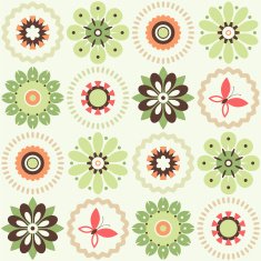 seamless flowers green N2