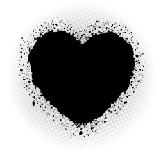 Black ink heart N2