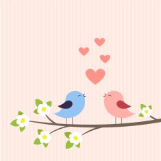 Couple of birds in love N3