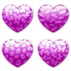 Valentine hearts set N3