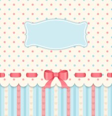 vintage card with bow N5