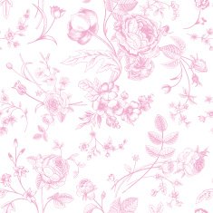 Seamless vector vintage pattern with Victorian bouquet N17