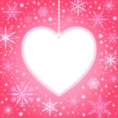 Christmas Heart & Snowflakes