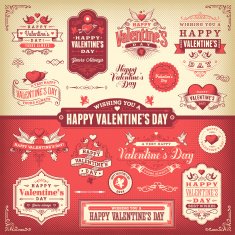 Valentine's day label set N5