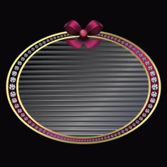 elegent diamond frame with ribbon N2