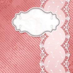 Antique white lace wedding label