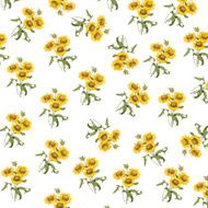 Wallpaper with Sunflowers