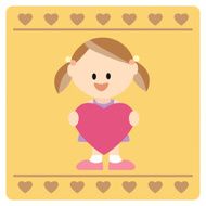 girl holding a heart message board N2