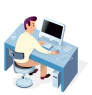 White Computer man N2