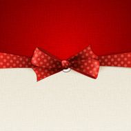 Holiday background with red polka dots bow N2