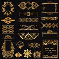 Art Deco Vintage Frames and Design Elements N14