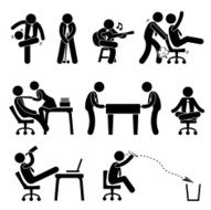Employee Worker Office Fun Pictogram