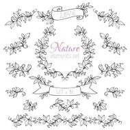 Set of floral elements N18