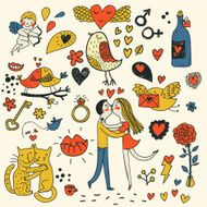 Seamless pattern for romantic mood