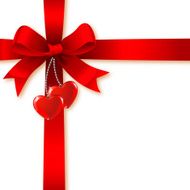 Ribbon Bow with Heart