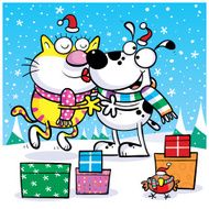 Christmas cat &amp; dog