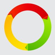 Concept of colorful circular banners for different business design N2