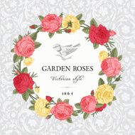 Vintage vector card Victorian style N3