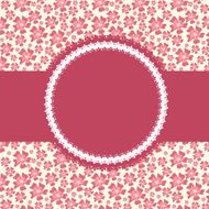 Invitation card on floral background N3