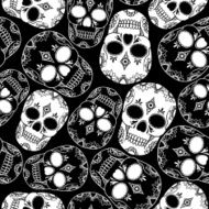 vector pattern with skulls N33